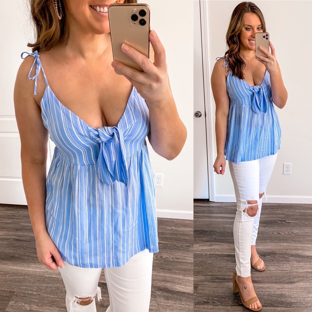 Light Blue Spaghetti Strap Top